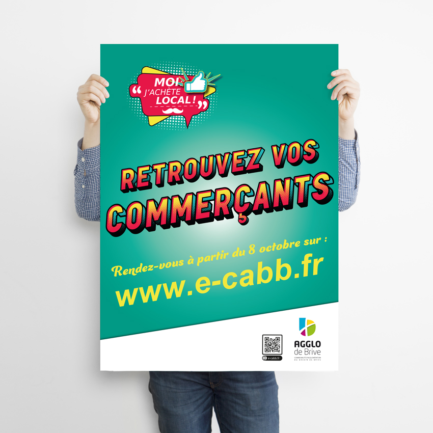 Création campagne de pub e-cabb à Brive en octobre 2021